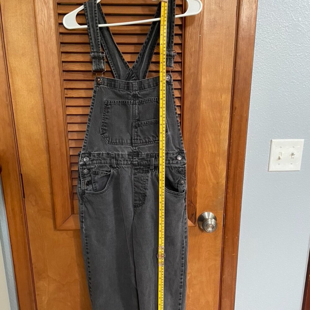 We The Free Black Washed Denim Overalls